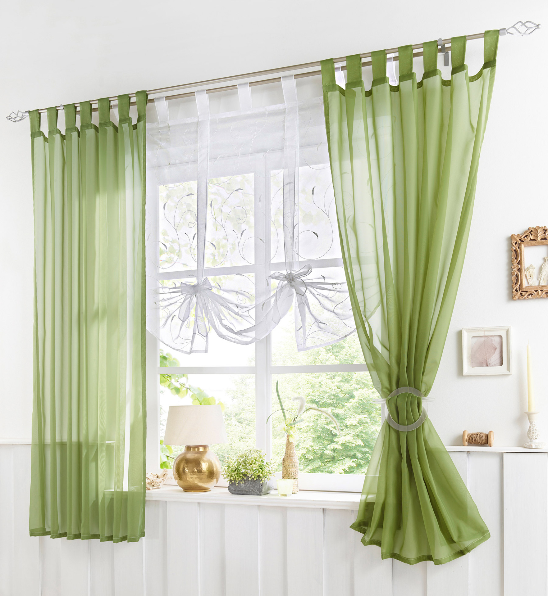 外贸正品精美花边飘带窗纱 可订制升降提拉帘绣花多色罗马帘窗帘