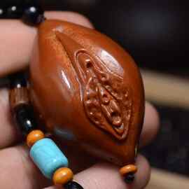 精雕大籽橄榄核生命之源吊坠橄榄核挂饰工艺品大橄榄核雕生命之源