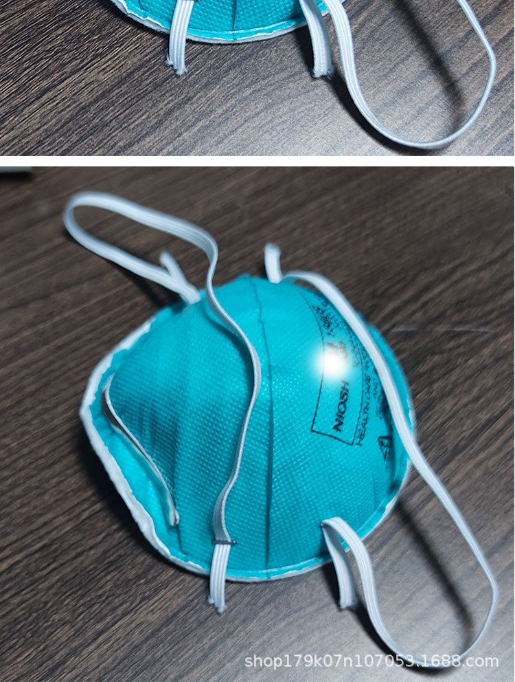 现货工厂直销 ffp2工业防护口罩蓝色5层熔喷布 外贸出口kn95 m