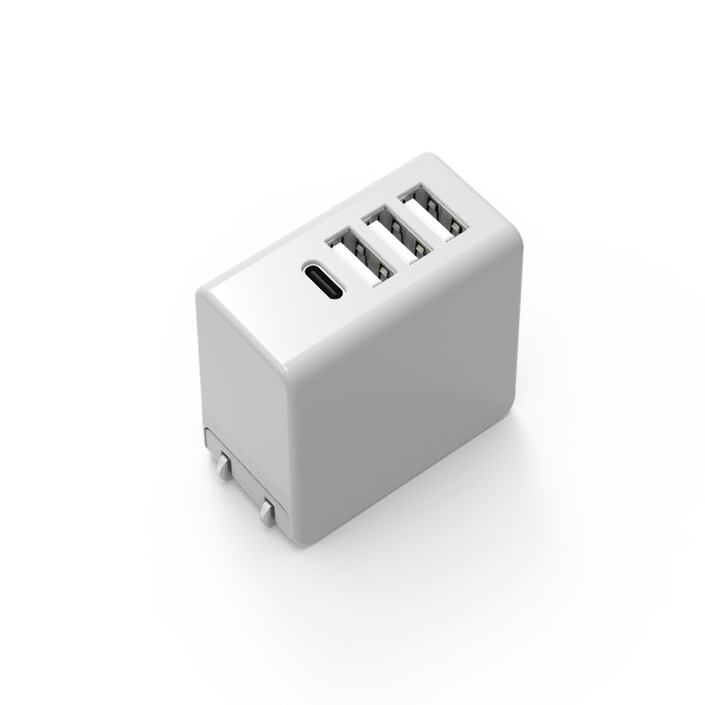 pse多口充电器5v4.8a大电流手机usb充电头日本出口方型亮面donki