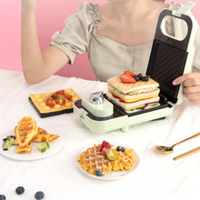 新款旋钮定时便捷早餐机家用多样式小型华夫饼压烤面包机三明治