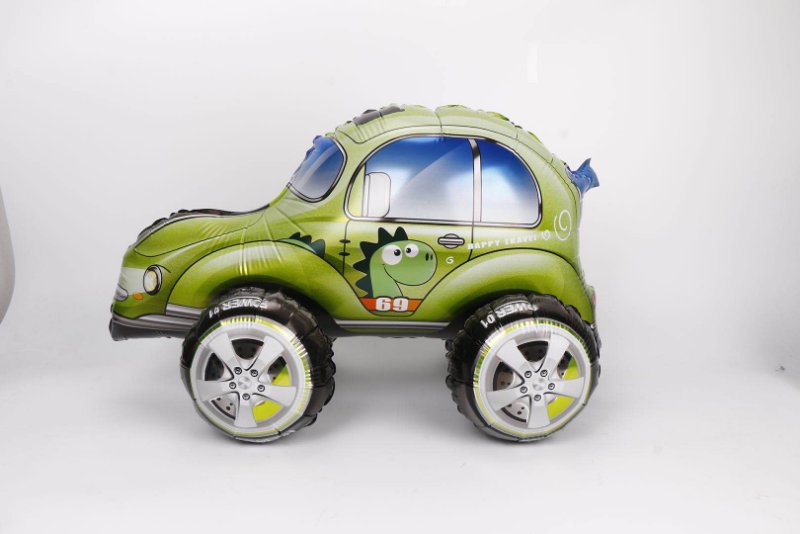 迷你汽车警车气球卡通汽车造型气球儿童生日汽车派对装饰