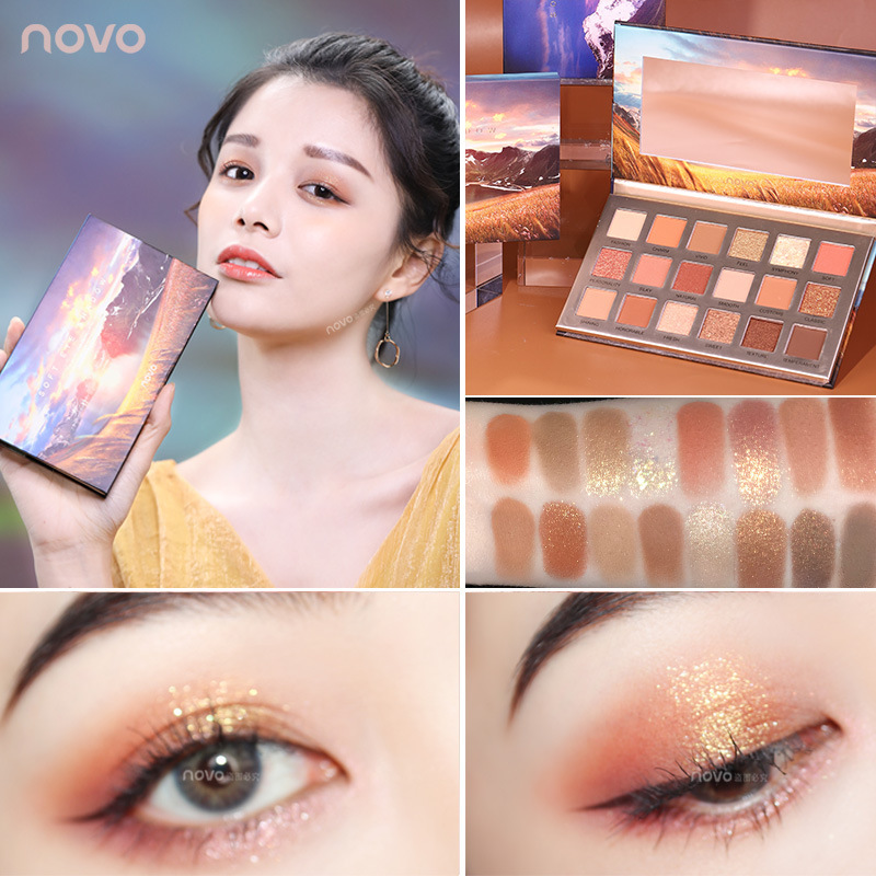 Novo Reed Glacier Eye Shadow Plate Ins Super Fire Cheap Three-Dimensional Color Rendering Long Lasting Smear-Proof Makeup Texture Soft Glutinous 5326