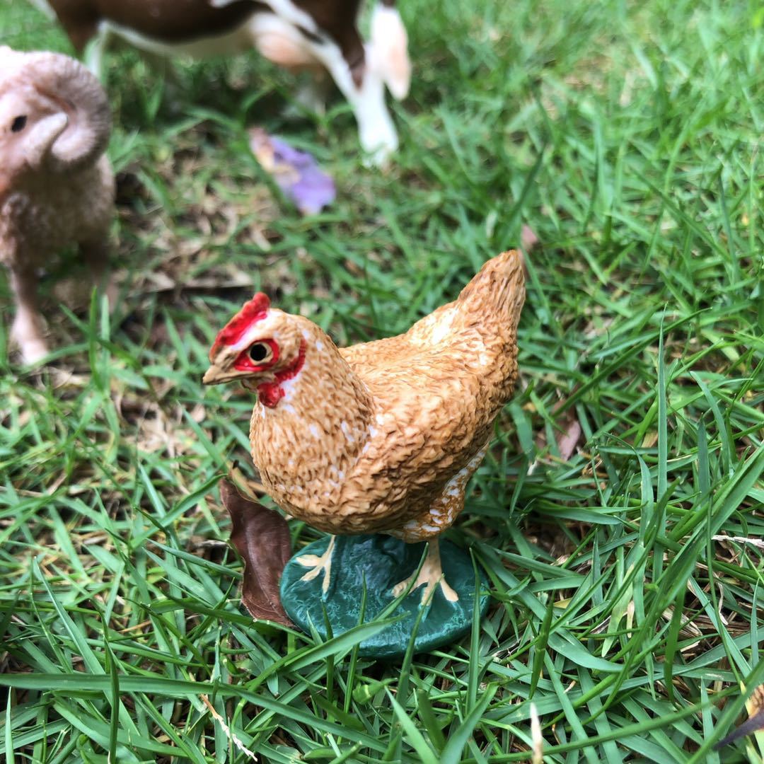 仿真农场家禽动物模型奶牛鸡天鹅绵羊动物仿真牛模型塑料实心模型