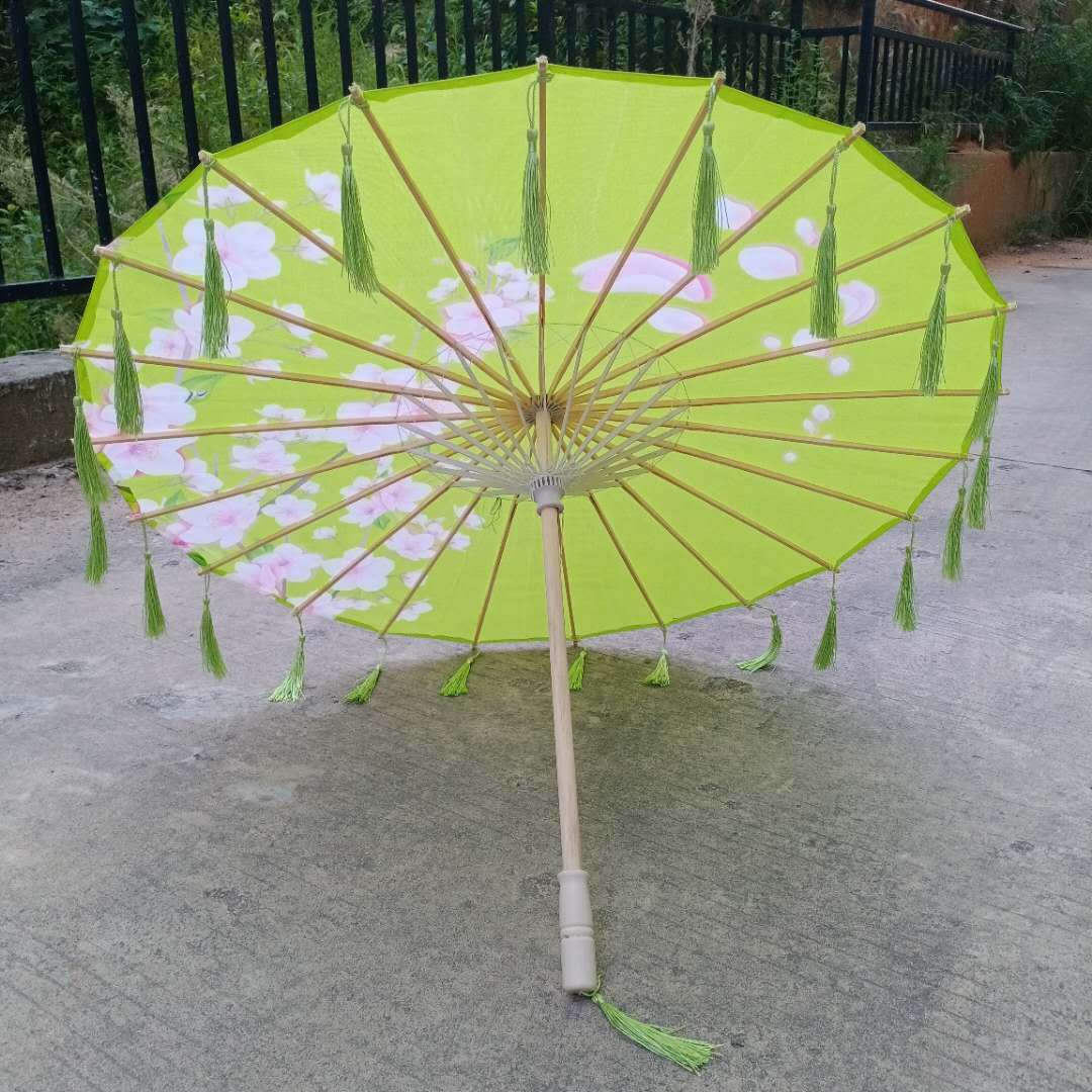 摆地摊中国风古风流苏伞汉服旗袍风搭配伞绸布角色装扮仙女拍照伞