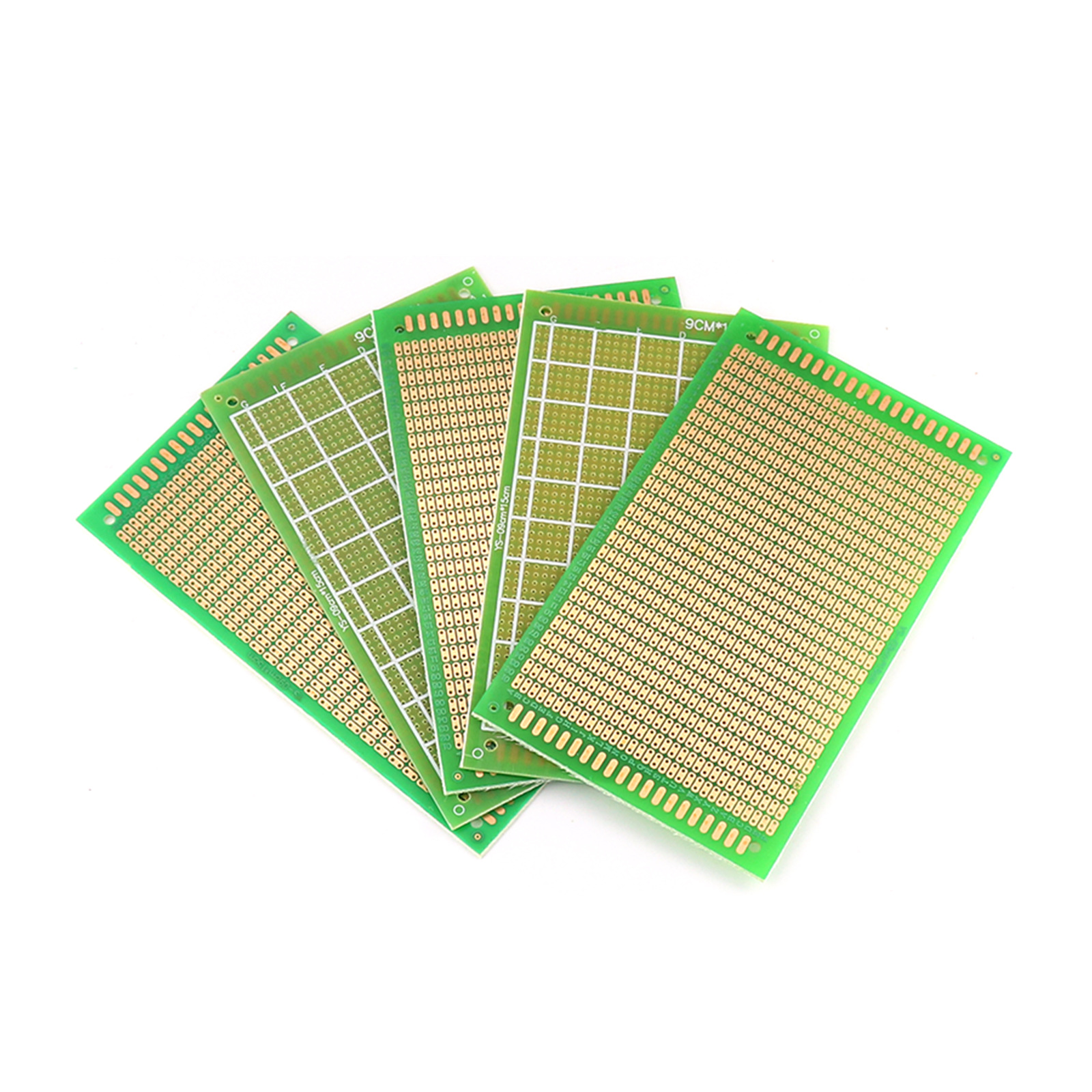 pcb万能板洞洞板万用板两连孔实验板绿油纤维数控板 9*15cm厚1.