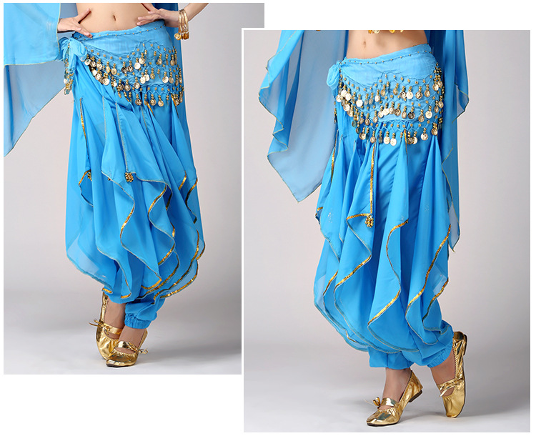 华宇印度舞舞蹈雪纺旋转裤舞台表演演出裤子肚皮舞长裤灯笼裤练习