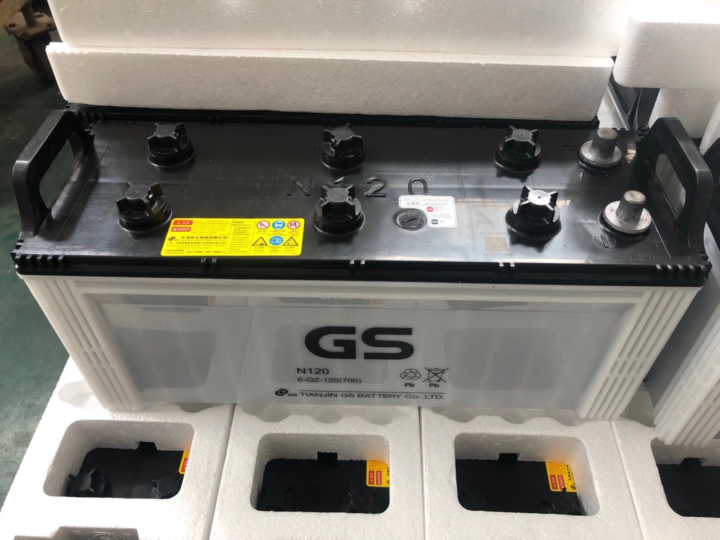 统一gsn120a蓄电池工程车电瓶12v120ah叉车电瓶挖掘机推土机电