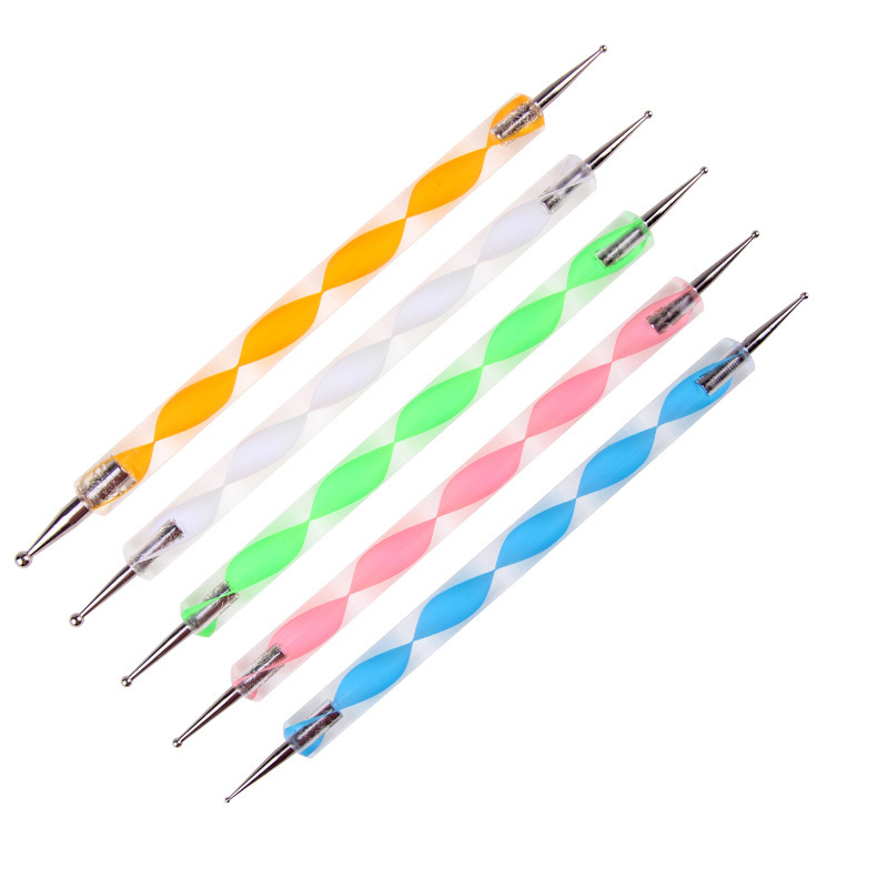 5 PCs Acrylic Spiral Spot Drill Tool Set Polymer Clay DIY Shaper Double Head Spot Drill Pen Wholesale