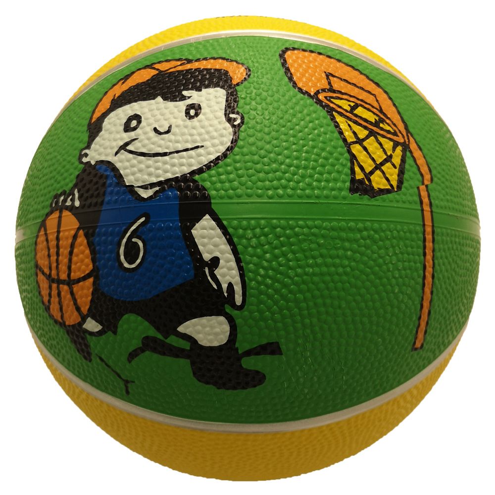 源头工厂 橡胶卡通儿童花色篮球 儿童充气玩具球 可定制图案标志