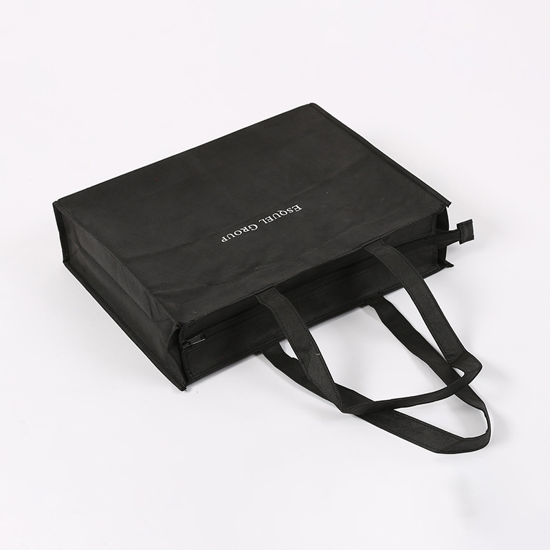 定 制黑色无纺布袋手提袋包装袋淋膜无纺布袋环保服装印字购物袋