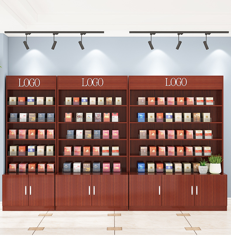 烟酒柜定做 名烟名酒展示柜定制 红酒展架 酒水货柜 超市货架制作