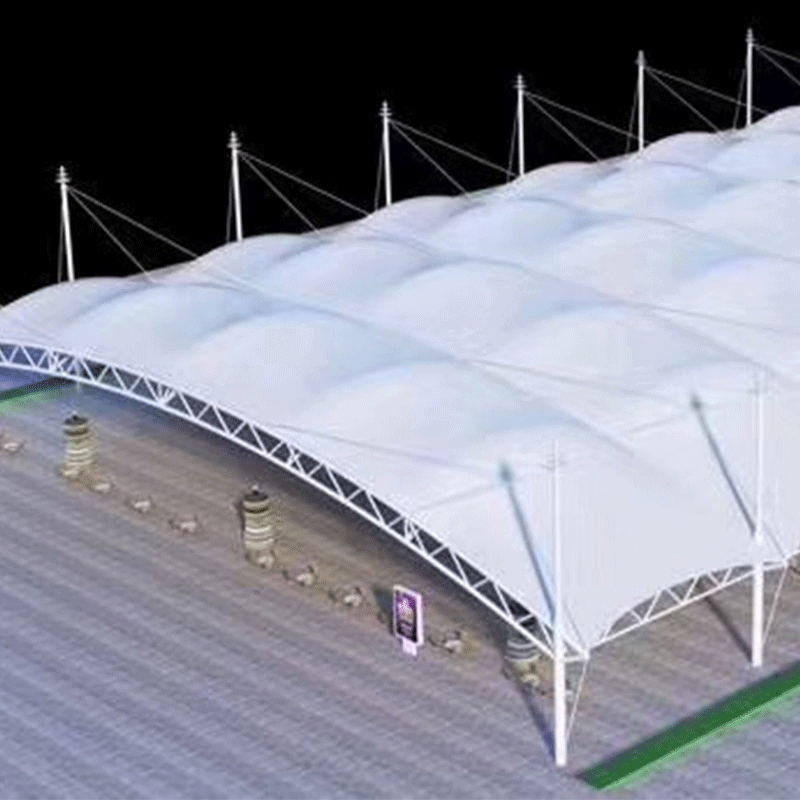 户外大型篮球场张拉膜球场膜结构体育场馆顶棚膜结构遮雨棚可定制