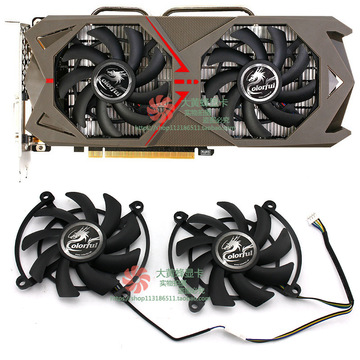适用于七彩虹gtx1060烈焰战神u雷暴鲨10601070电竞版版显卡风扇