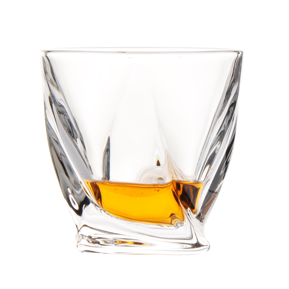 水晶玻璃爱尔兰波旁威士忌杯10 oz麦芽杯不规则扭纹苏格兰古典杯采购