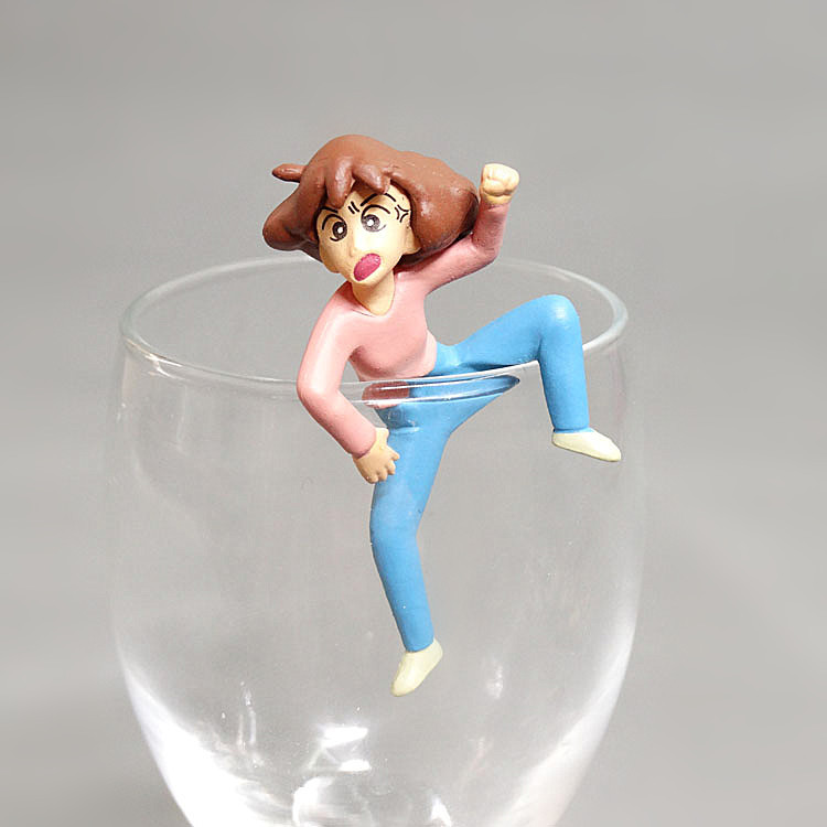 外贸散货 蜡笔小新 野原广志 美伢 小葵 小白杯缘公仔装饰摆件