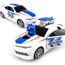 电动万向炫舞变形警察玩具车旋转音乐灯光小汽车地摊热卖玩具汽车