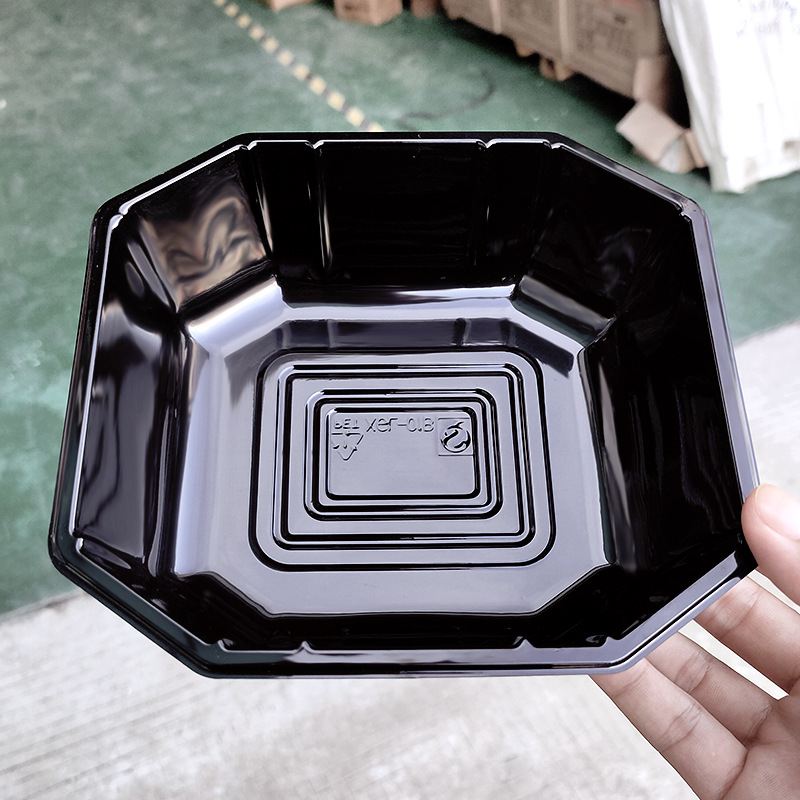 现货一次性透明果蔬盒 500g八角盒1斤装pet透明塑料吸塑鲜果切盒