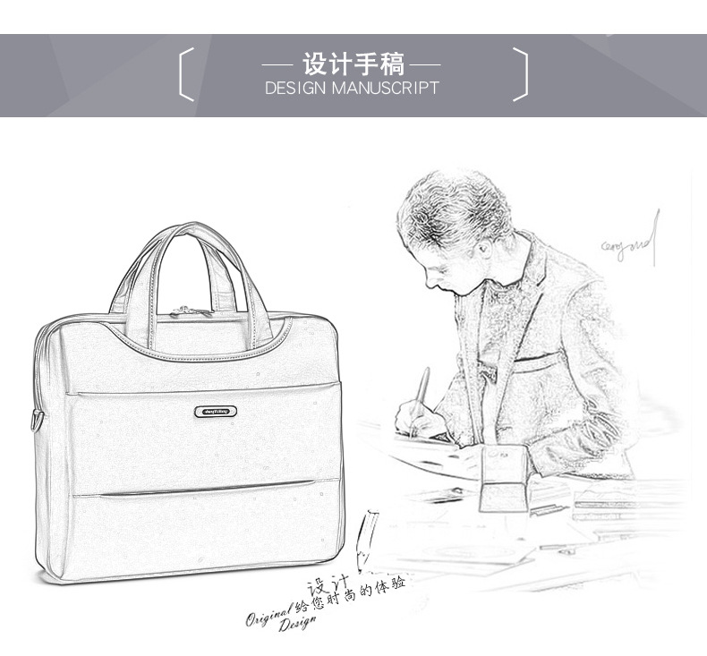 牛津布女包手提包横款时尚简约办公包职业通勤单肩斜挎14寸电脑包