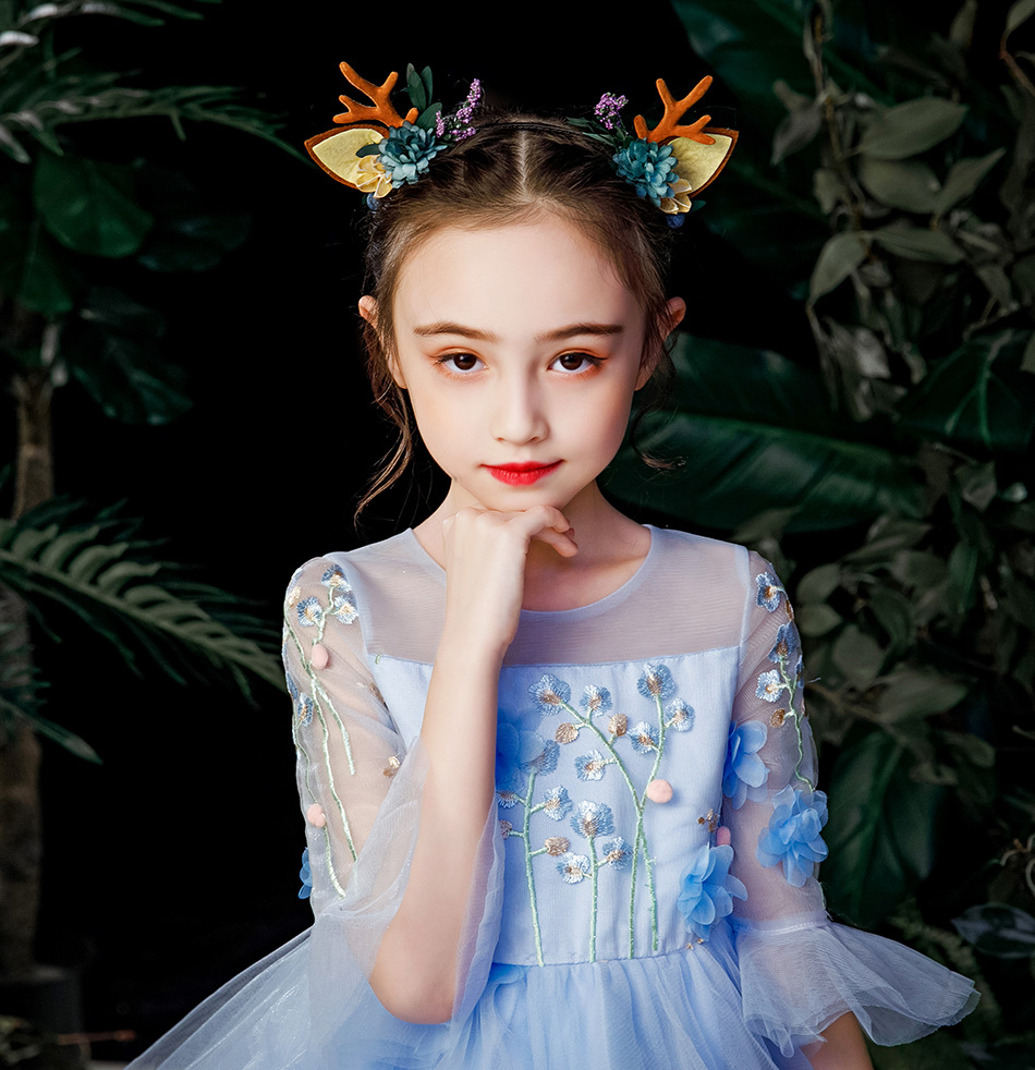 儿童圣诞节发箍女孩圣诞鹿角头箍小朋友六一头饰森系发饰摄影饰品