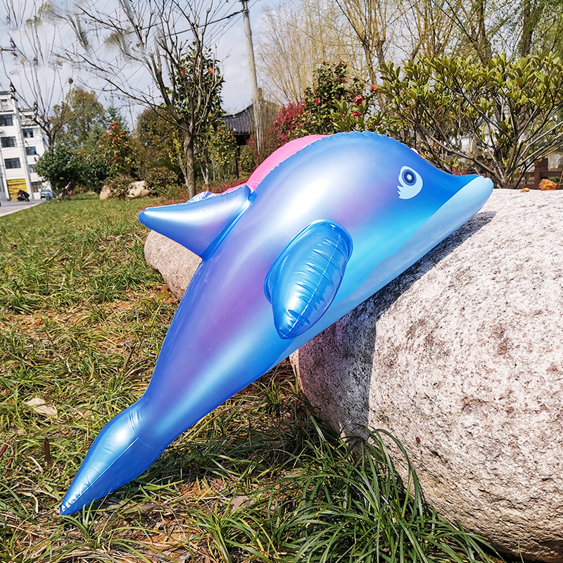 充气海豚pvc充气儿童玩具亚马逊跨境水上玩具充气海豚动物公仔