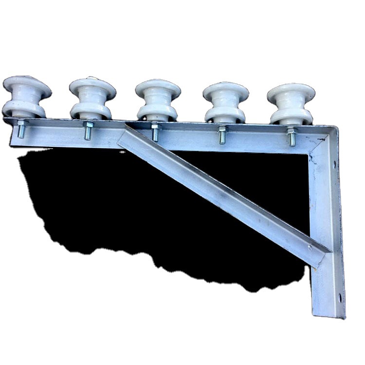 电线支架三角铁隔板托架三角支架电线杆外墙通电走线瓷瓶瓷壶支架