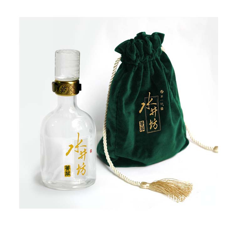 东莞厂家 酒袋 酒瓶包装袋 酒瓶布袋 可刺绣logo 天鹅绒绒布袋