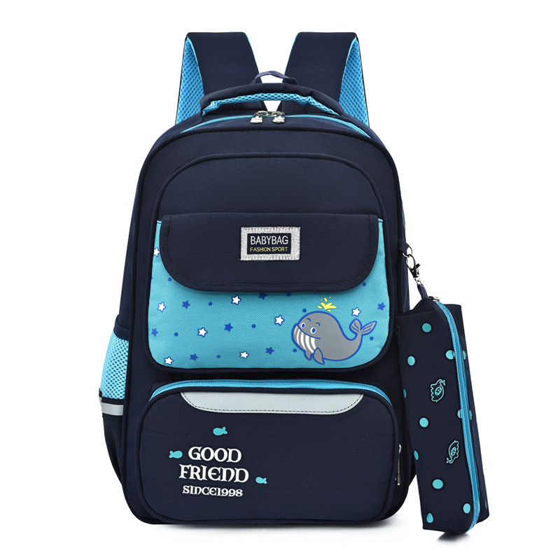 Korean Style Schoolbag for Primary School Boys and Girls 6-12 Years Old Backpack Lightweight Decompression 1-3-4-6 Grade