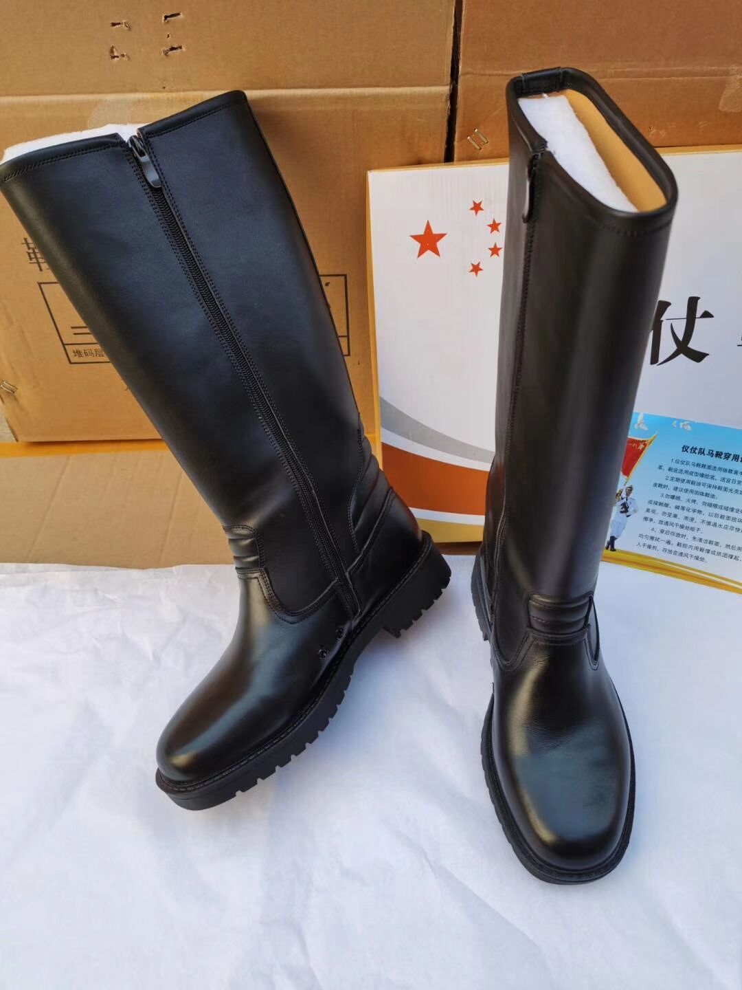 际华3515强人工厂男佩发骑士高筒仪仗队马靴