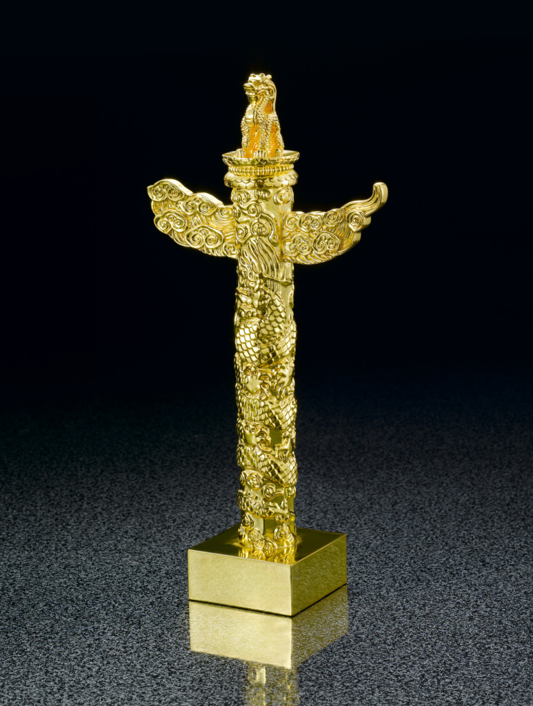 金属奖杯华表中国风奖杯奖牌定制地标建筑中华柱礼品合金摆件定制