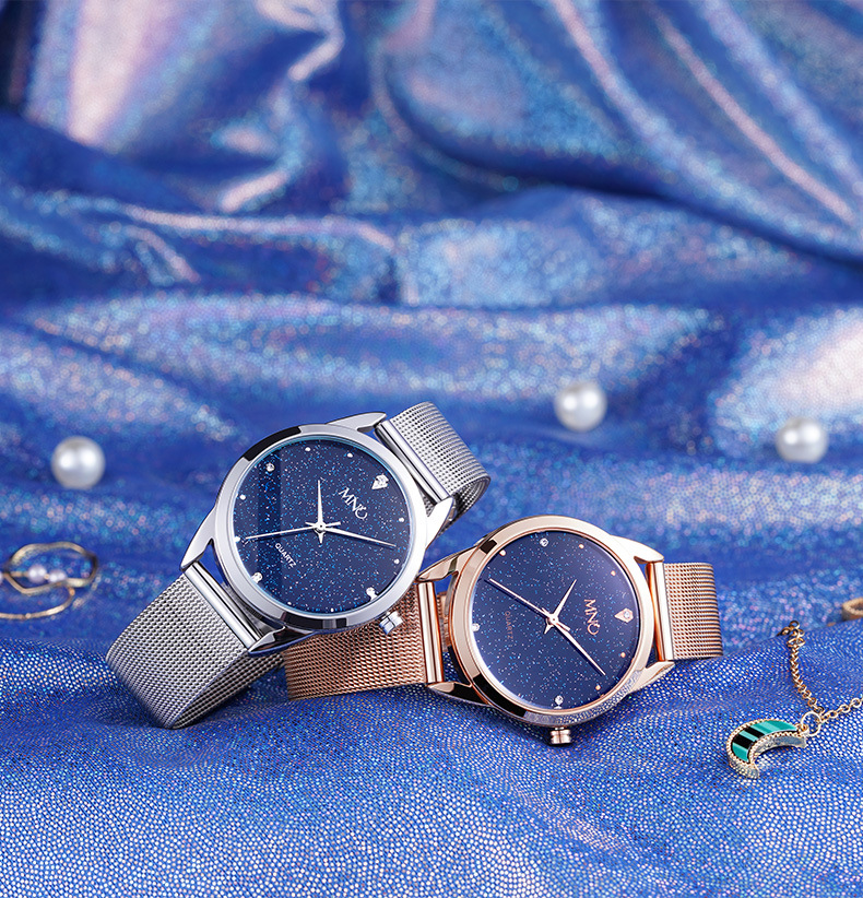 mno品牌定制网红星空女表潮流时尚石英表学生时装表防水女士轻奢