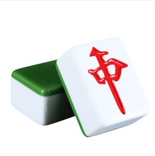 家用茶馆特大号密胺牌竹丝麻将机打麻将48 52大号麻将包邮