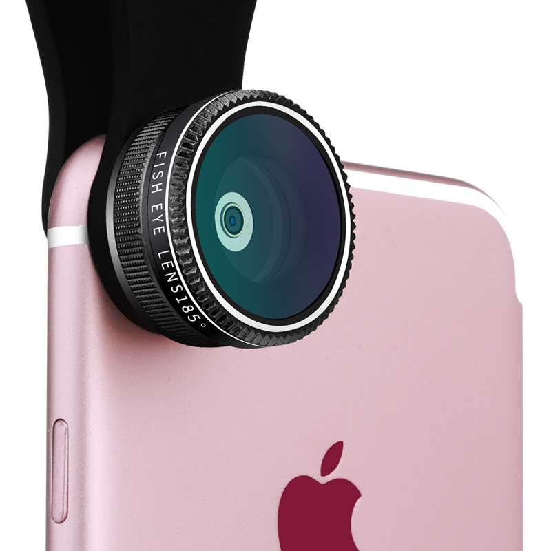 手机镜头鱼眼198度高清趣味拍照摄影直播放大外置摄像头通用跨境