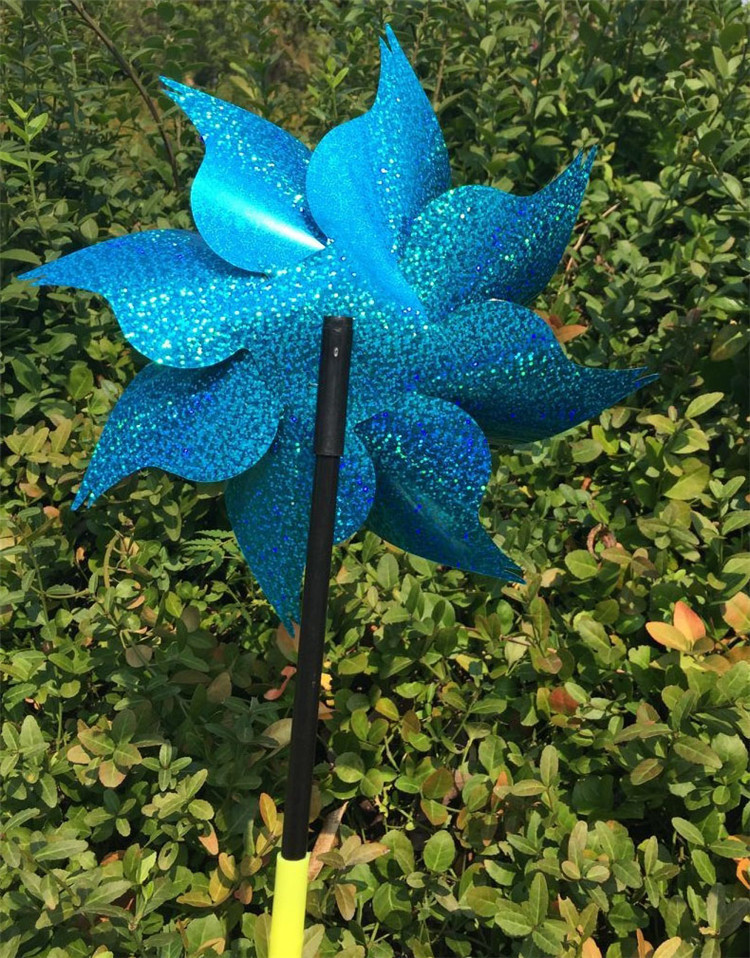 24cm亮面八角风车双节杆pvc户外防水插地景区公园广场卖节庆礼品