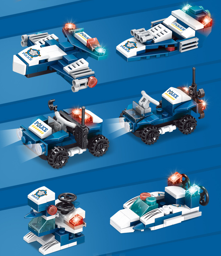 包邮世标积木男孩女孩益智合体拼装汽车越野吉普车导弹车儿童玩具