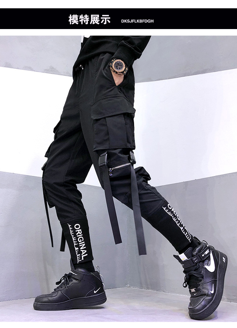 m,l,xl,xxl,xxxl颜色绣花四袋工装裤黑色面料弹力面料弹力无弹款式