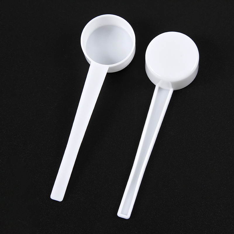 5克pp塑料量勺粉剂液体白色平底勺 10ml奶粉j计量勺 面膜粉定量勺