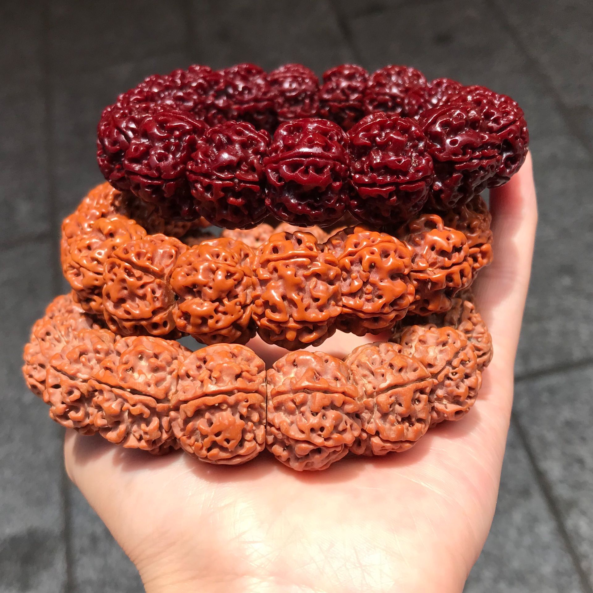 厂家供应手工制作扇面金刚菩提 机刷扇面金刚菩提手串