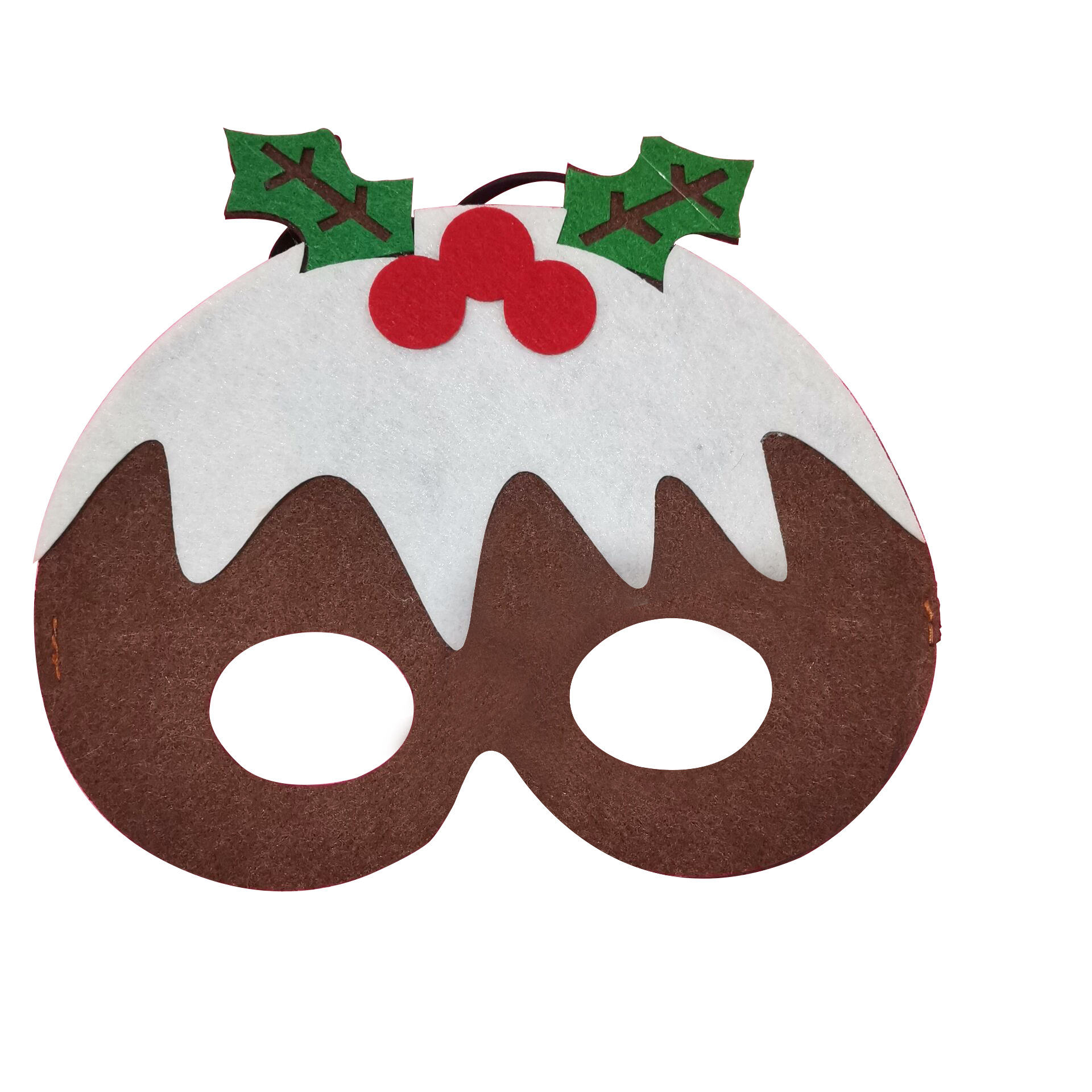 新款圣诞节儿童毛毡面具幼儿园表演亲子活动舞会面具老人驯鹿