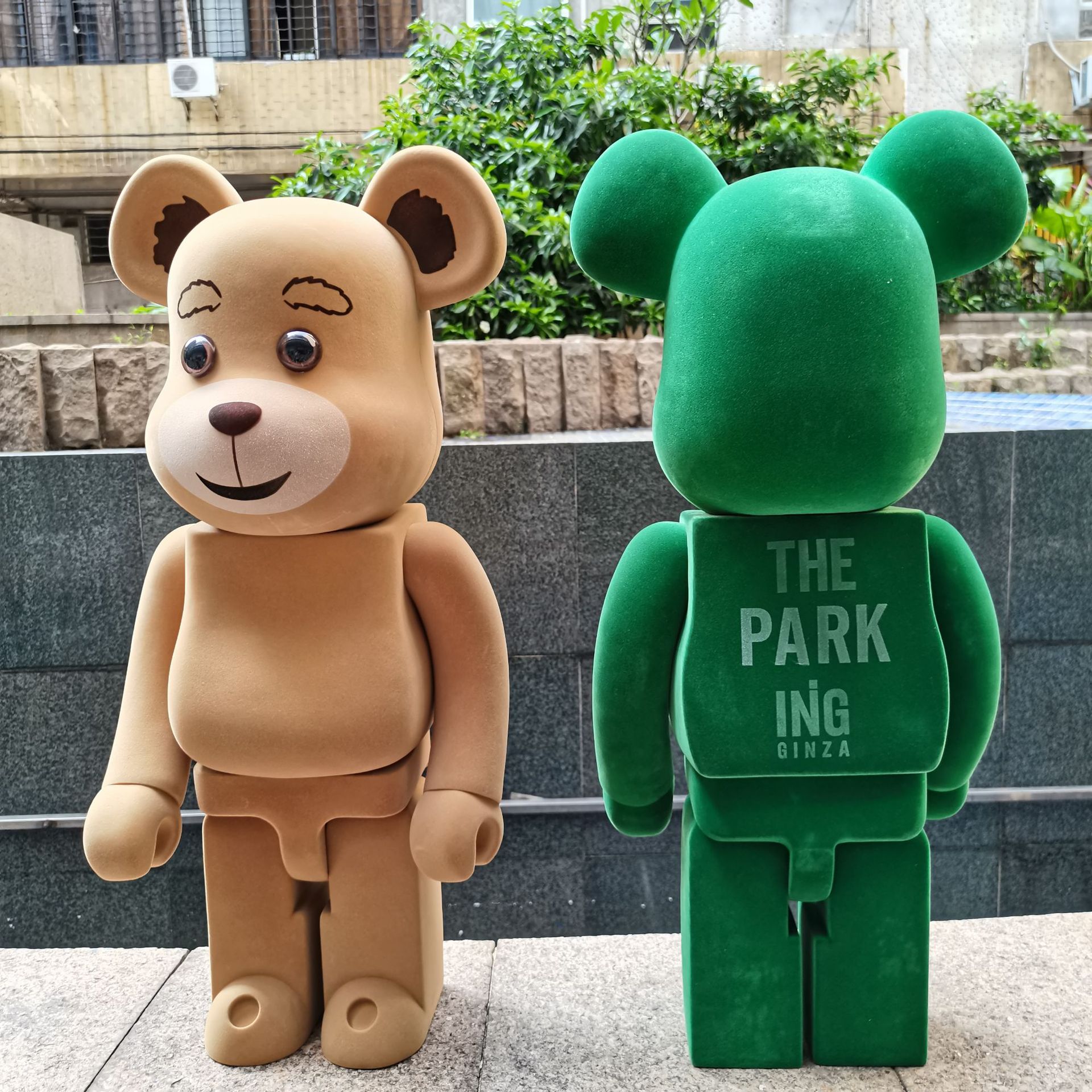 暴力熊积木熊1000%植绒闪电藤原浩摆件公仔