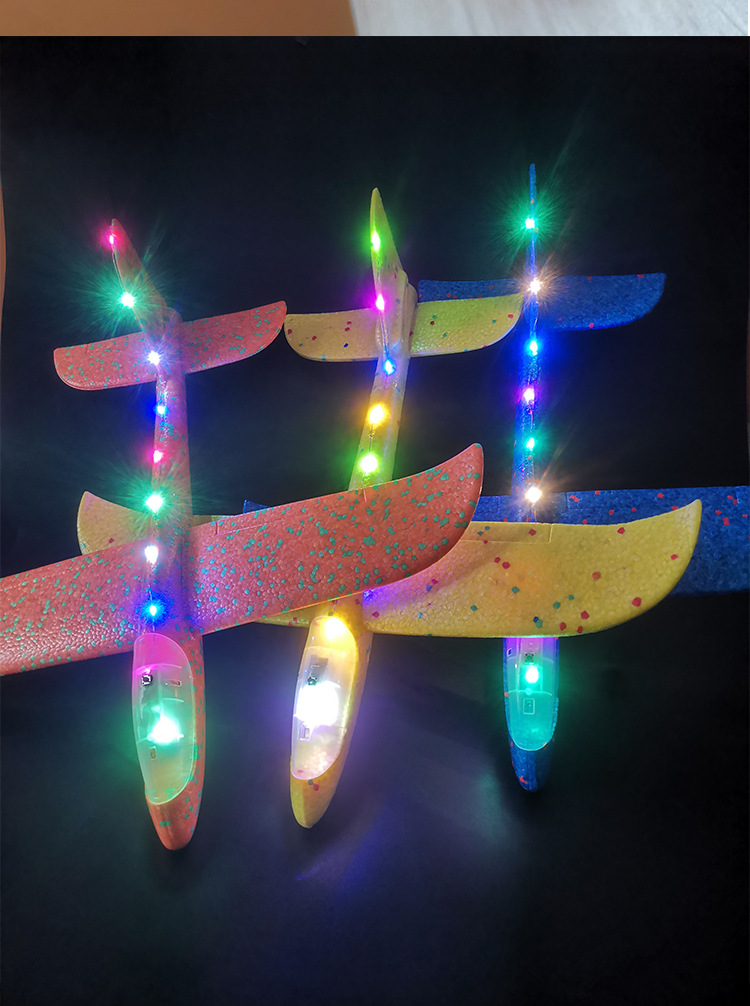 Bubble Plane Large Luminous Hand Throw Plane Hand Throw Plane Model Gliding Aircraft Toy Stall New Factory