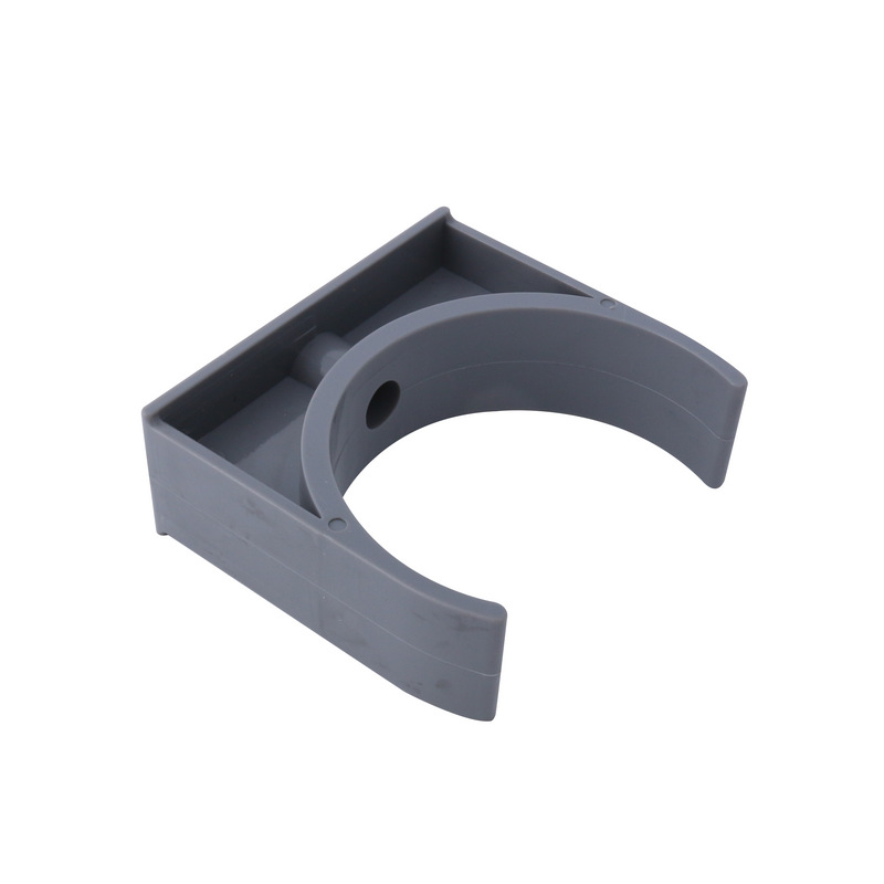 国标管道固定卡箍 深灰色upvc塑料管夹管卡塑胶u型卡