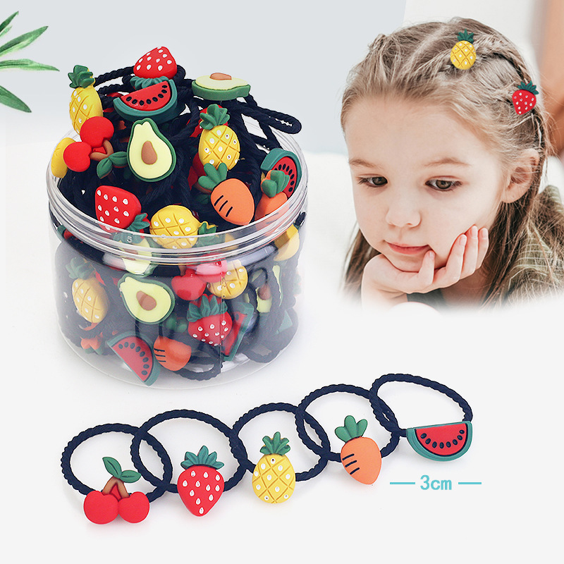 Children's Hair Rope Hair Elastic Band Does Not Hurt Hair Girls Headdress Little Hair Ring Korean Suit Baby Hair Accessories Boxed