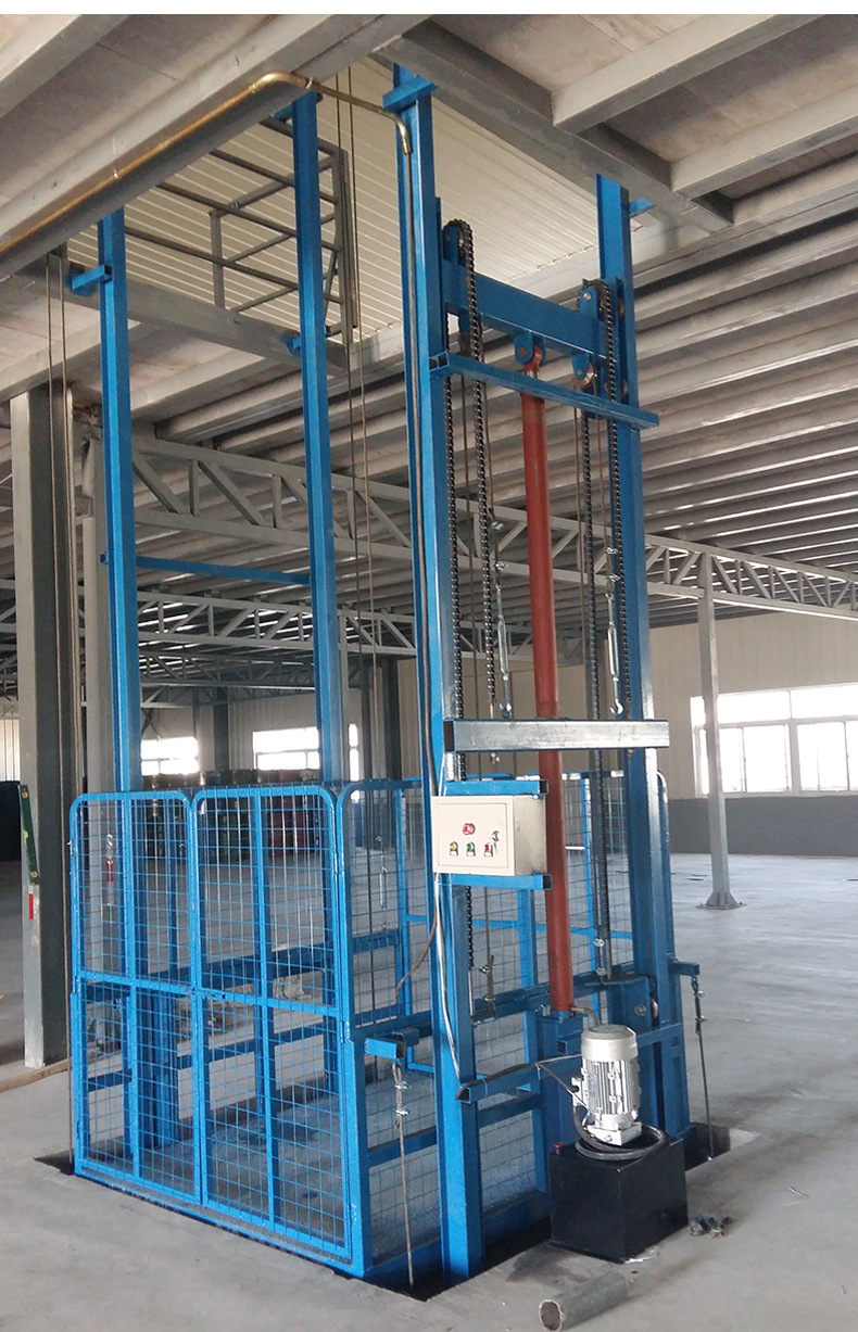 升降平台货梯山东厂家定制小型简易货梯客货两用电梯导轨式升降机