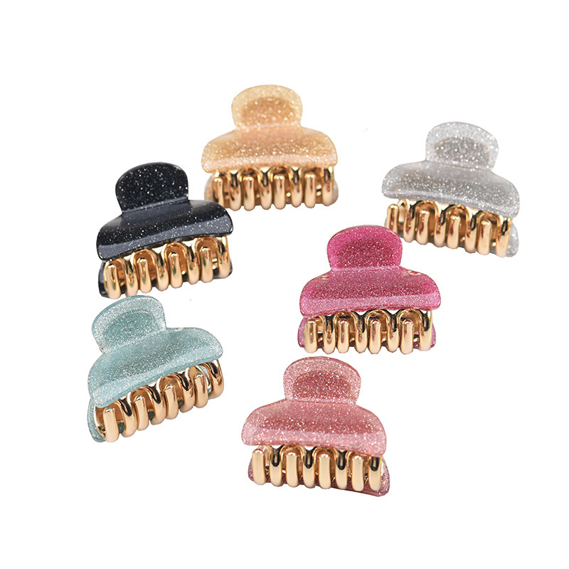 Hairpin Manufacturers Korean Fashion Small Coarse Powder Acrylic Barrettes Women's Bath Tray Hairpin Ponytail Hair Jaw Clip