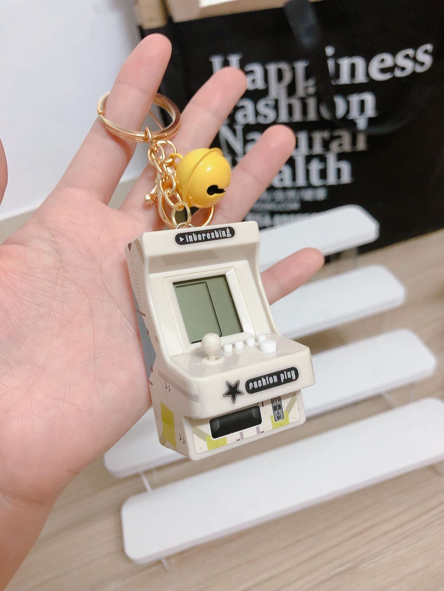 掌上小街机俄罗斯方块游戏机 迷你老虎机创意挂饰钥匙扣礼品周边