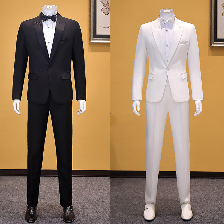 演出服男装西装套装歌手主持人服装男成人西服舞台大合唱男士礼服