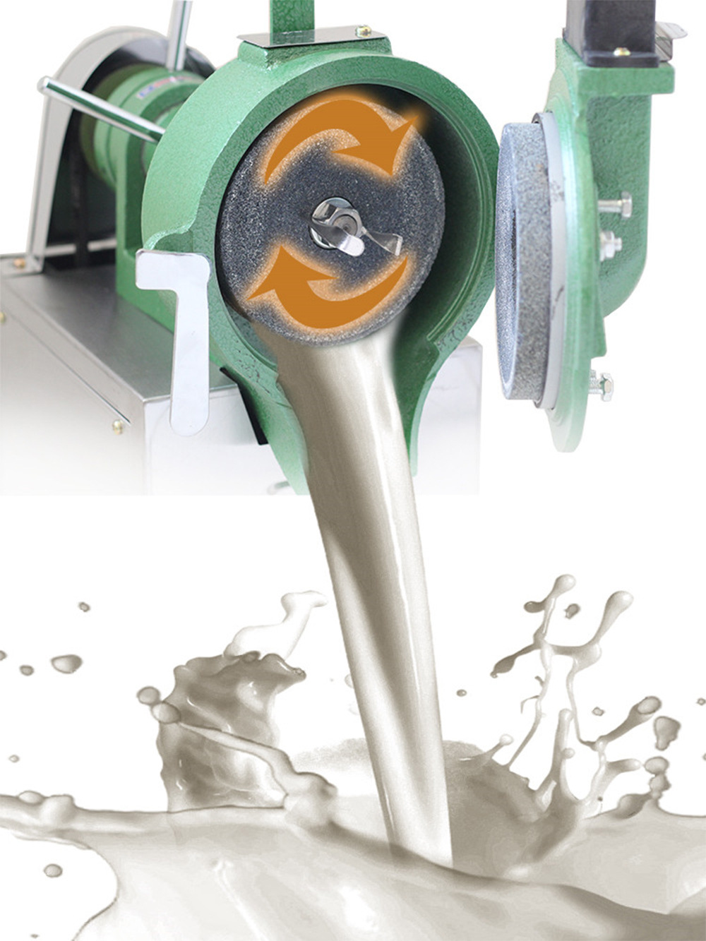 鲨鱼厂家直供 商用全自动水磨大米磨浆机电动石磨肠粉打米浆机