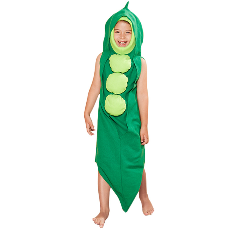 Cross-Border Supply Kids Pea One-Piece Play Costume Festival Party Stage Performance Costume Wansheng Costume