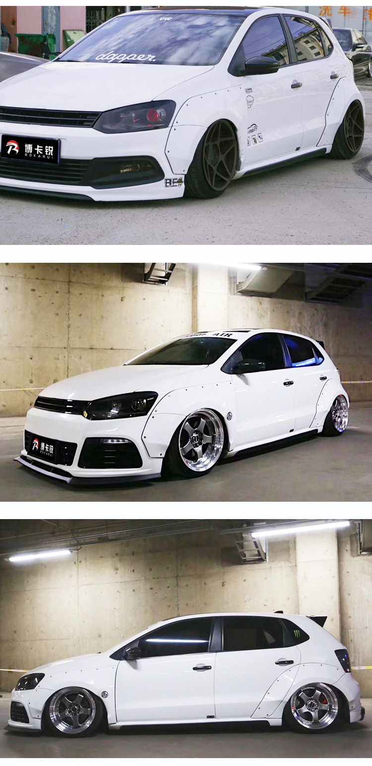 适用于大众polo改装宽体包围改装大小包围改装定制宽体改装轮眉